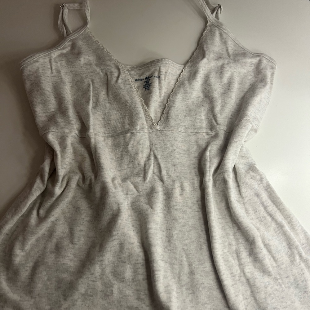 Brandy Melville Cream V-Neck Top